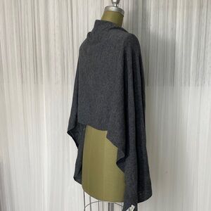 Lemon Charcoal Wool Blend Shawl